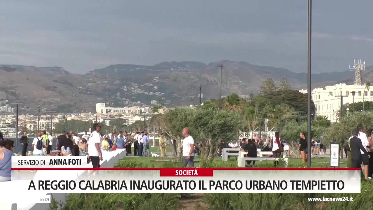 A Reggio Calabria inaugurato il parco urbano Tempietto