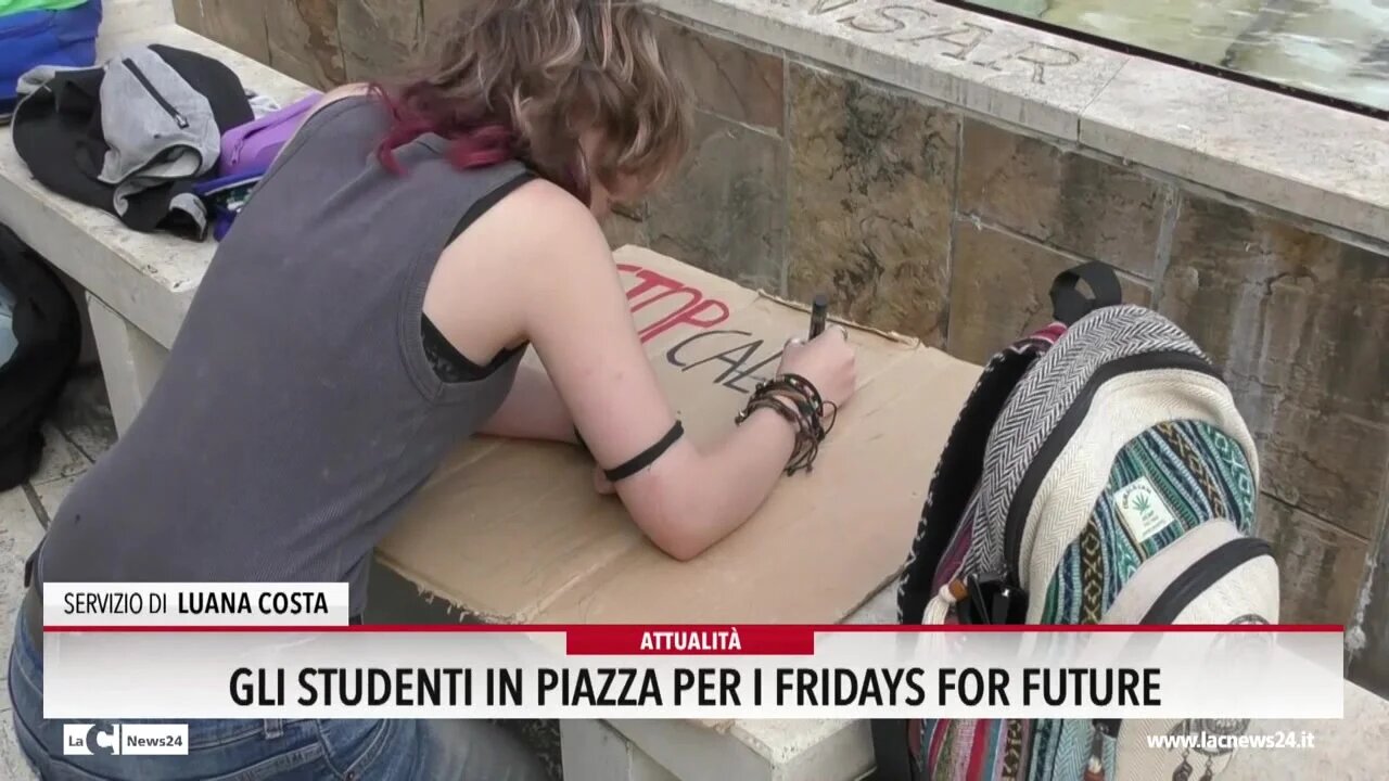 Gli studenti in piazza per i Friday For Future