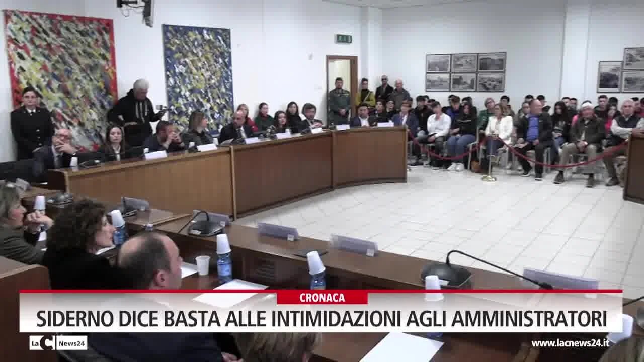 Siderno dice basta alle intimidazioni agli amministratori