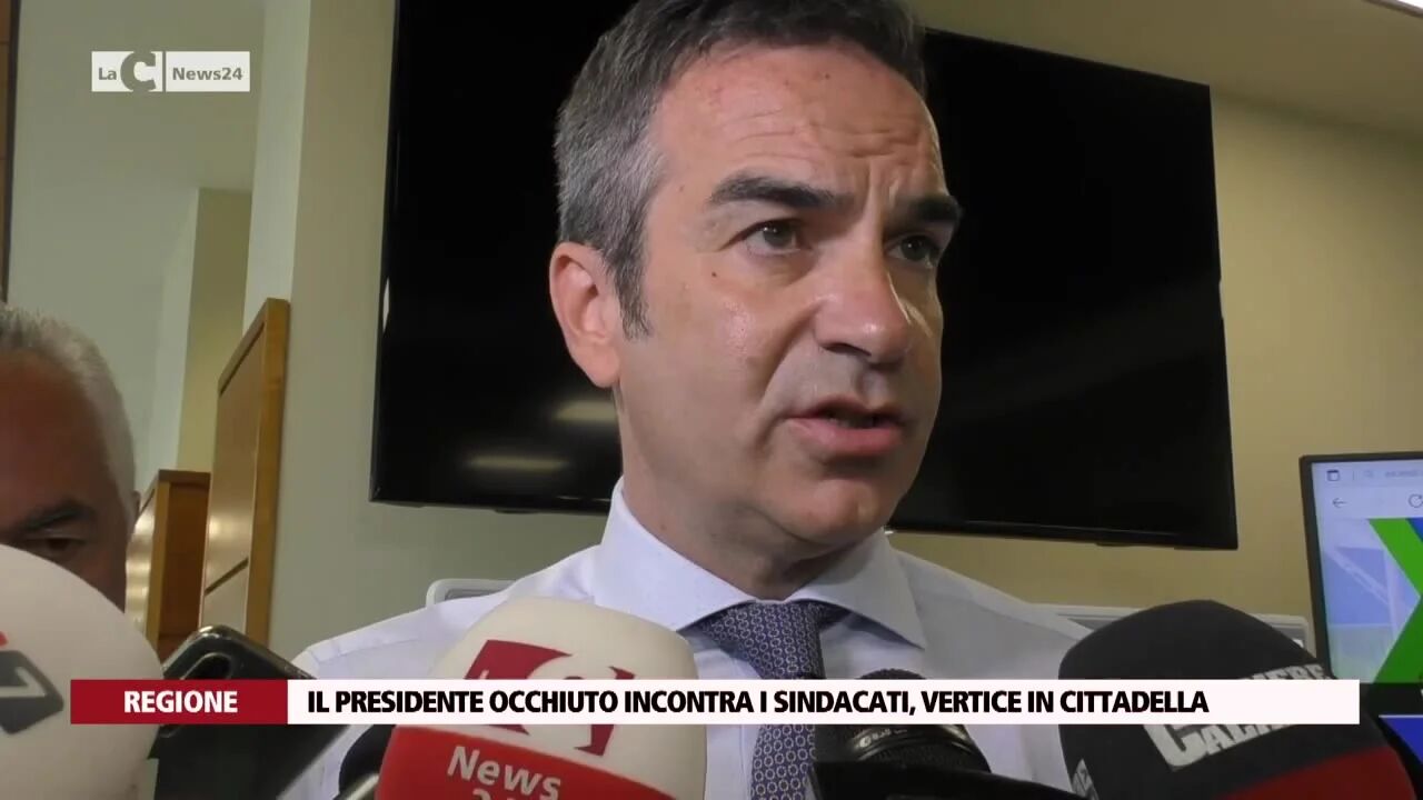 Il presidente Occhiuto incontra i sindacati, vertice in Cittadella