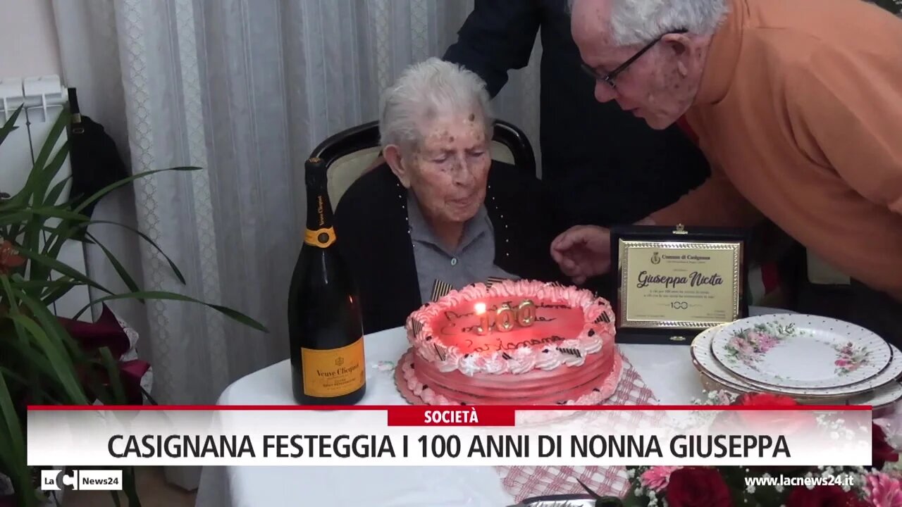 Casignana festeggia i 100 anni di nonna Giuseppa