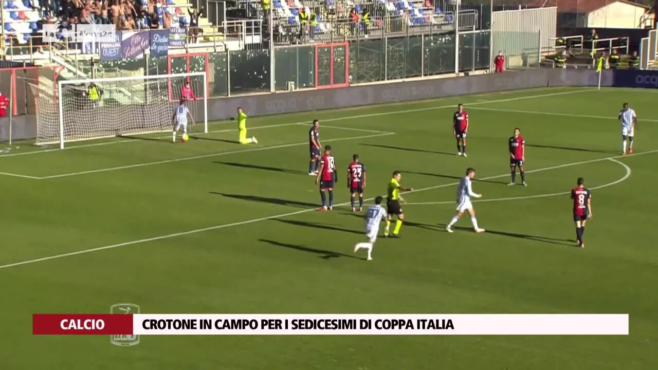 Crotone in campo per i sedicesimi di Coppa Italia