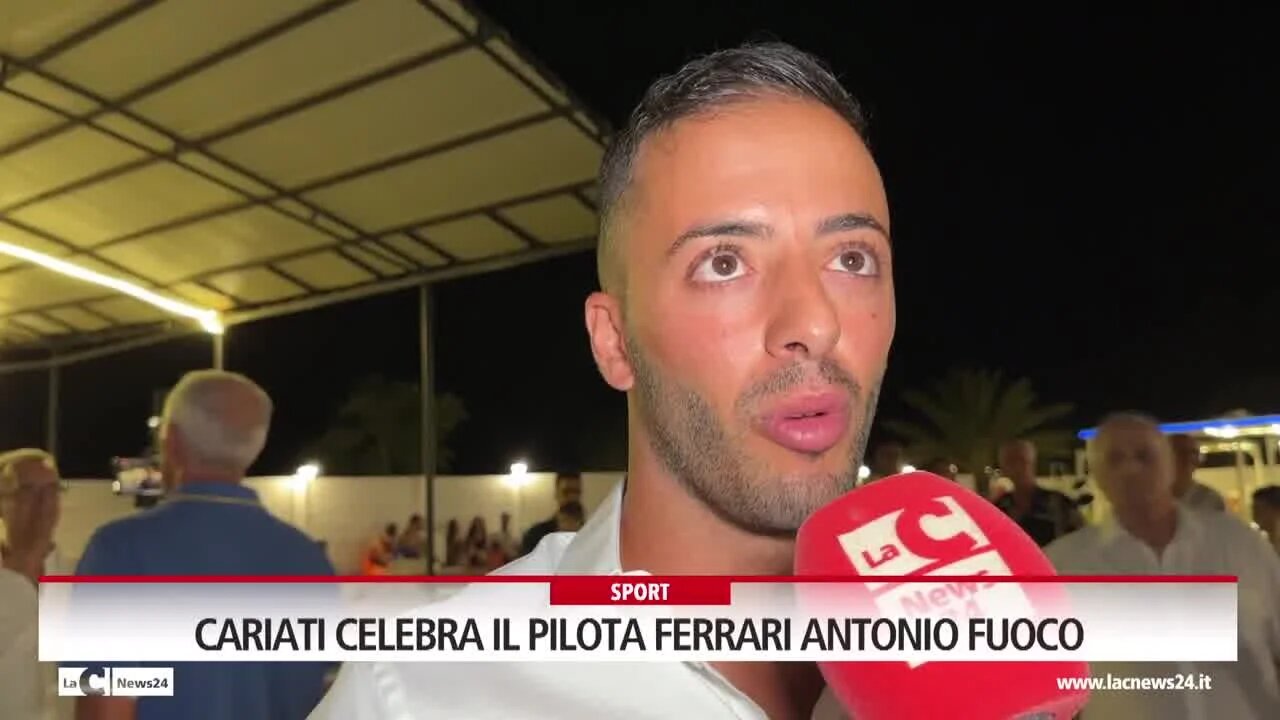 Cariati celebra il pilota ferrari Antonio Fuoco