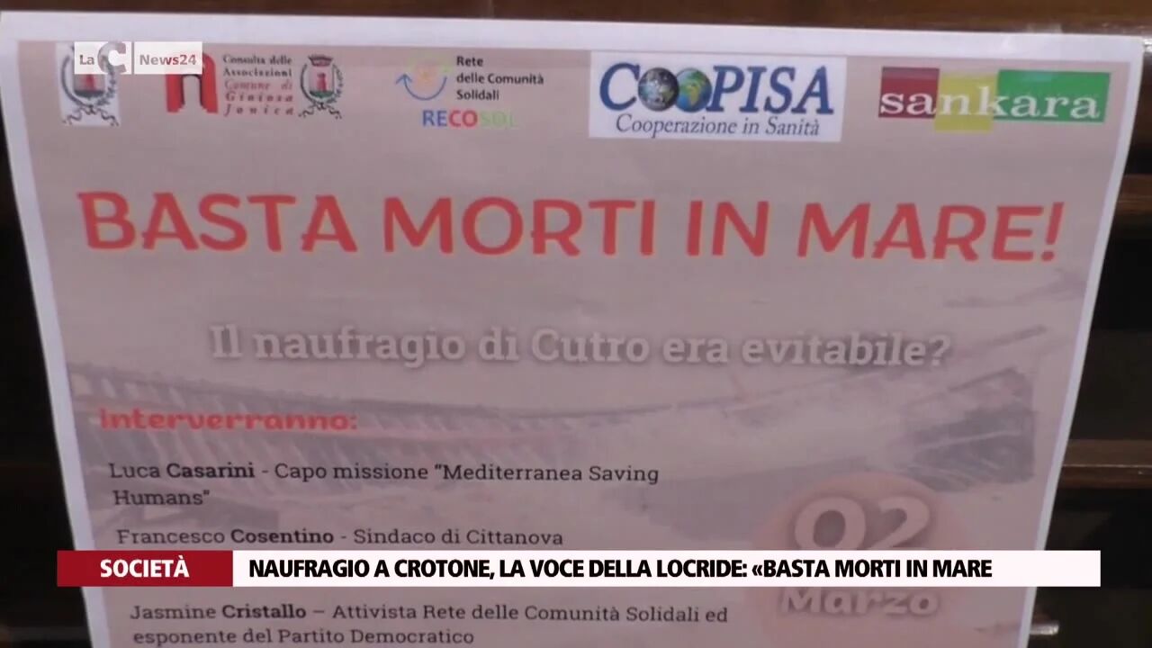 Naufragio a Crotone, la voce della locride: «Basta morti in mare»