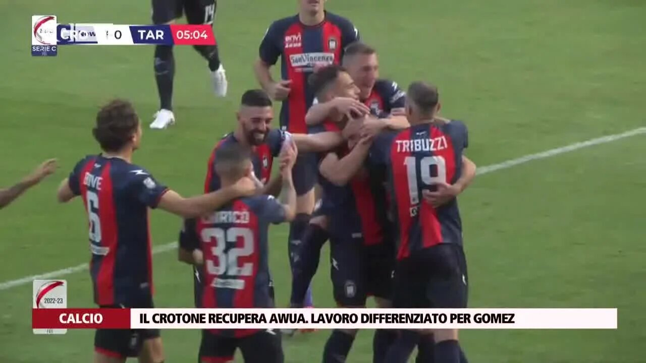 Il Crotone recupera Awua. lavoro differenziato per Gomez