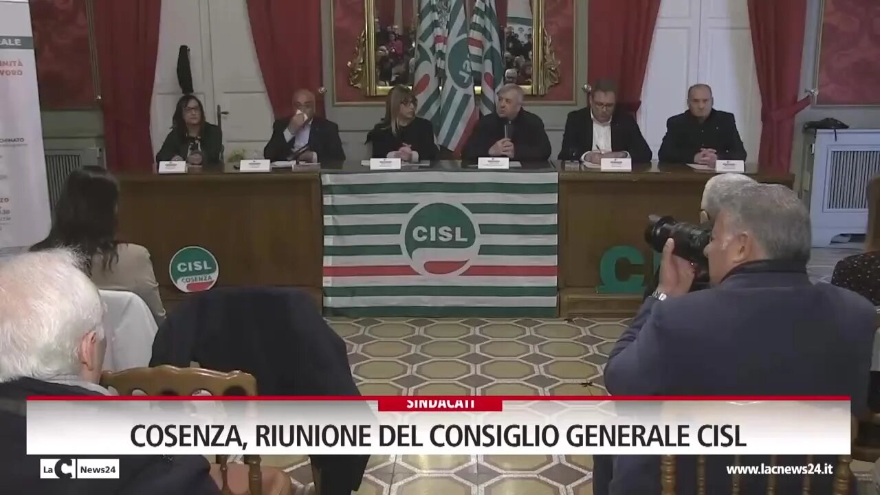 Cosenza, riunione del consiglio generale Cisl