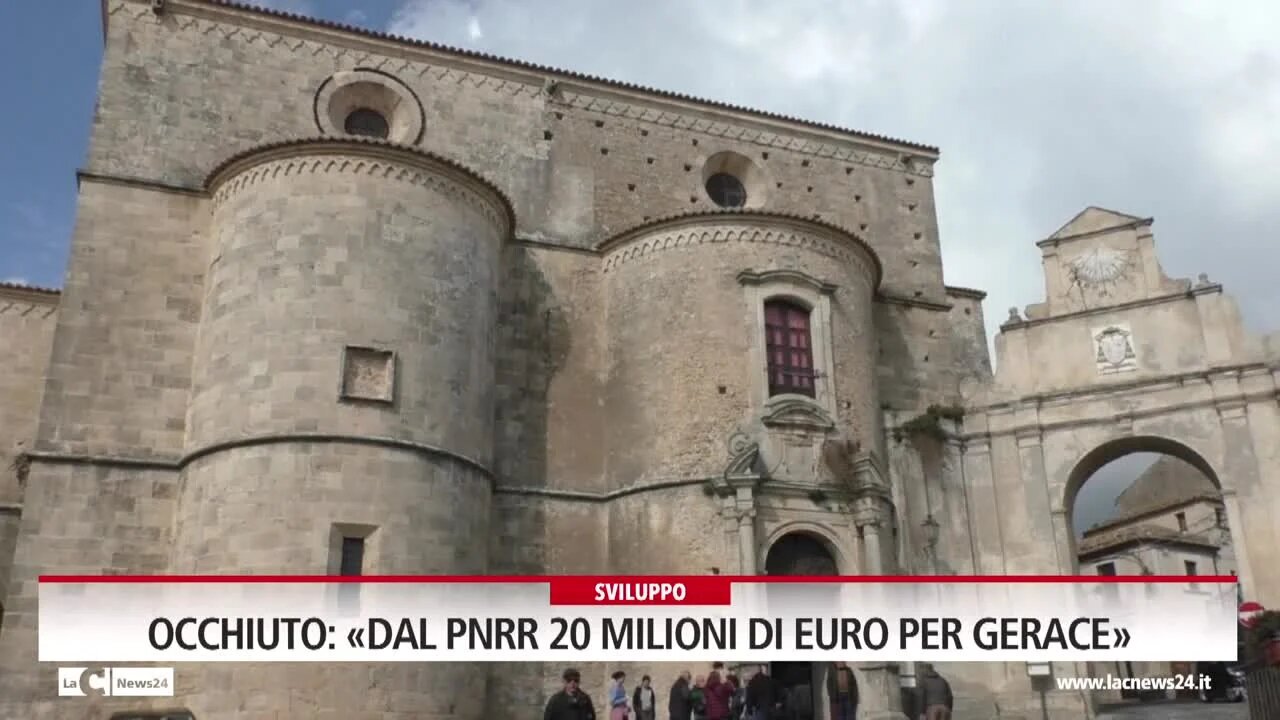 Occhiuto: «Dal Pnrr 20 milioni di euro per Gerace»