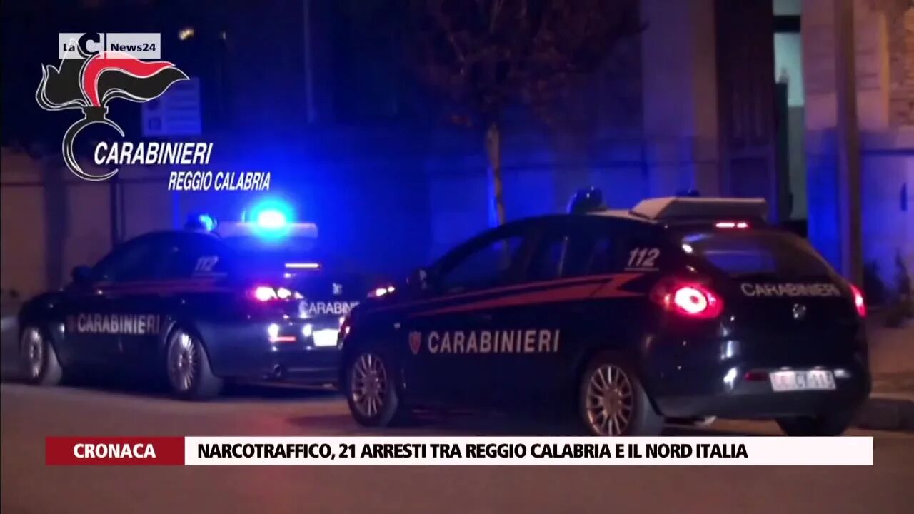 Narcotraffico, 21 arresti tra Reggio Calabria e il nord Italia