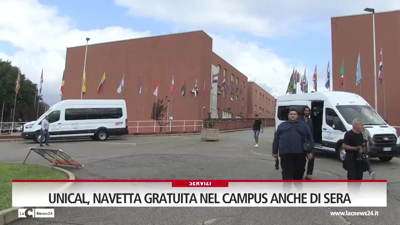 Unical, navetta gratuita nel campus anche di sera