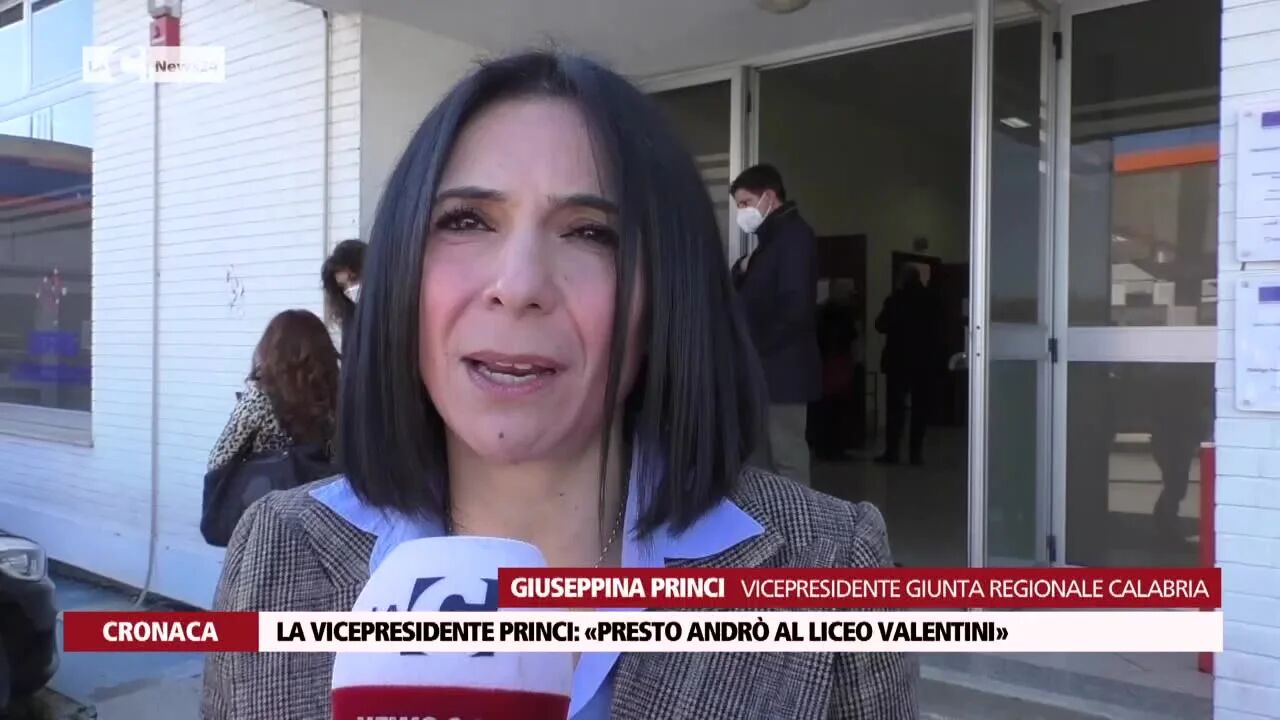 La vicepresidente Princi: «Presto andrò al liceo Valentini»