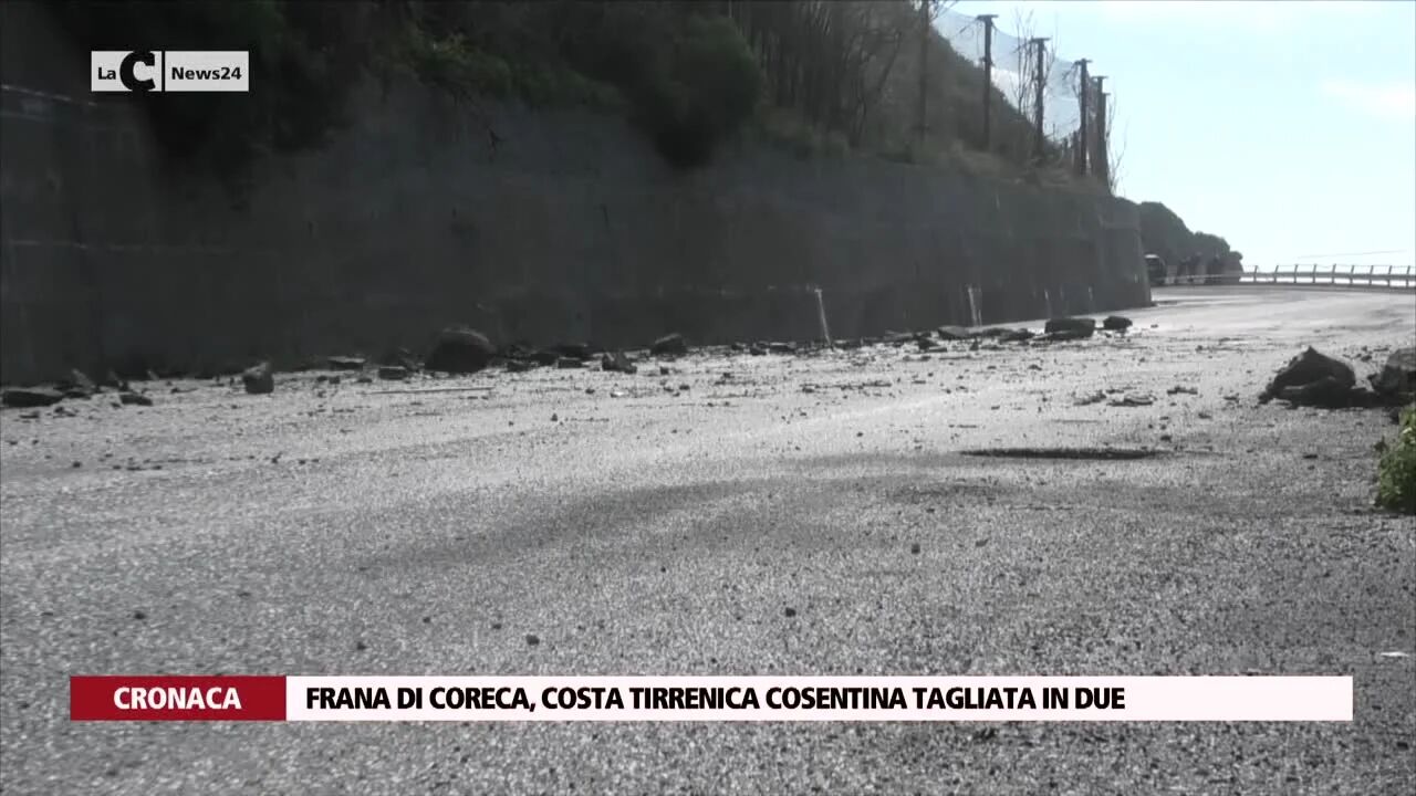 Frana di Coreca, costa tirrenica cosentina tagliata in due