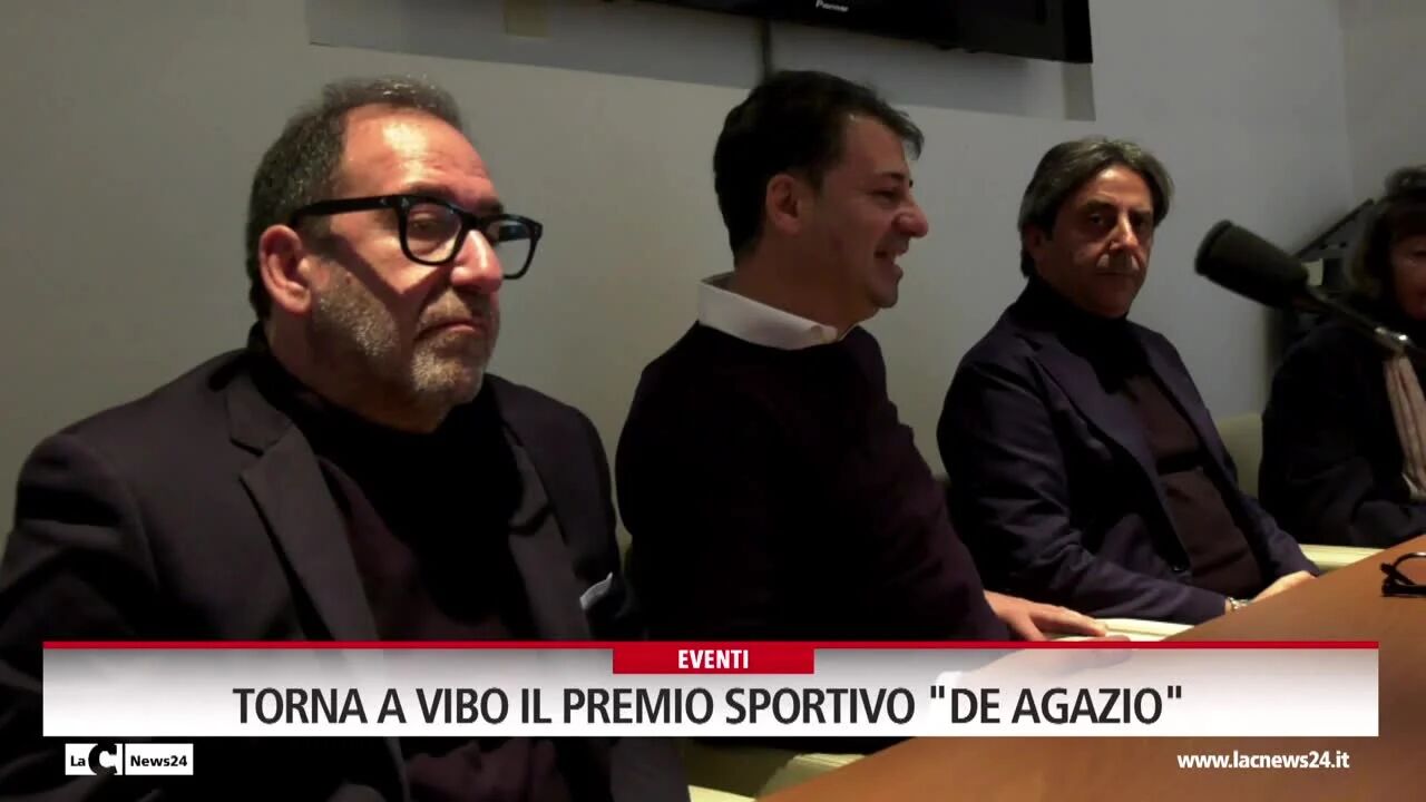 Torna a Vibo il premio sportivo "De Agazio"