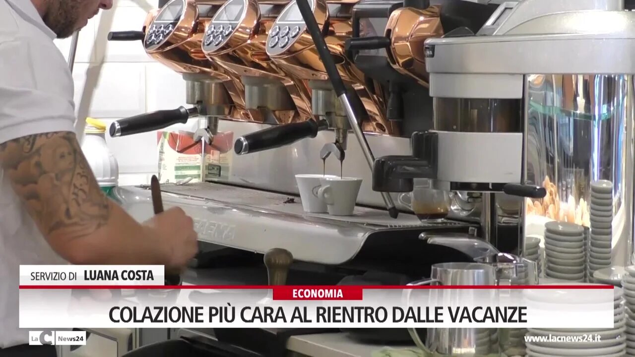 Colazione più cara al rientro dalle vacanze