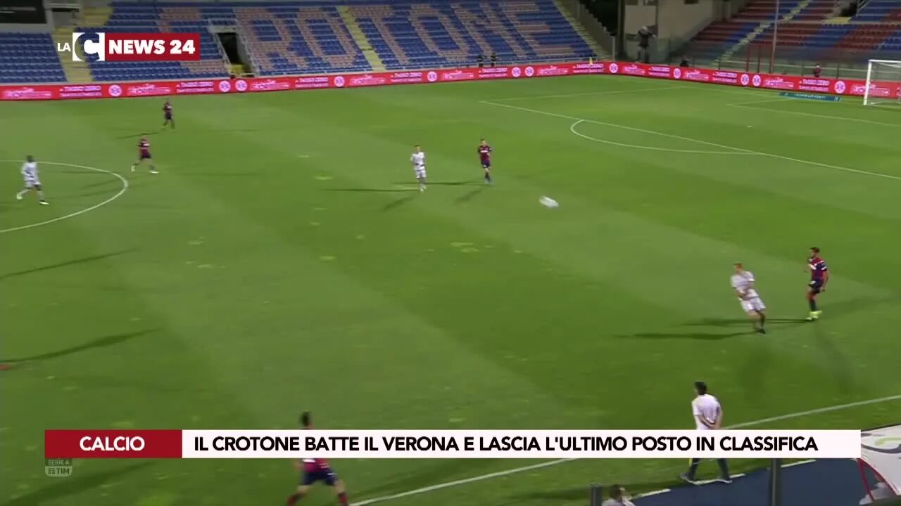 Il Crotone batte il Verona e lascia l'ultimo posto in classifica