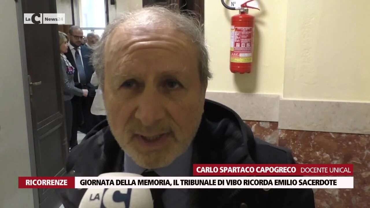 Giornata della memoria, il tribunale di Vibo ricorda Emilio Sacerdote
