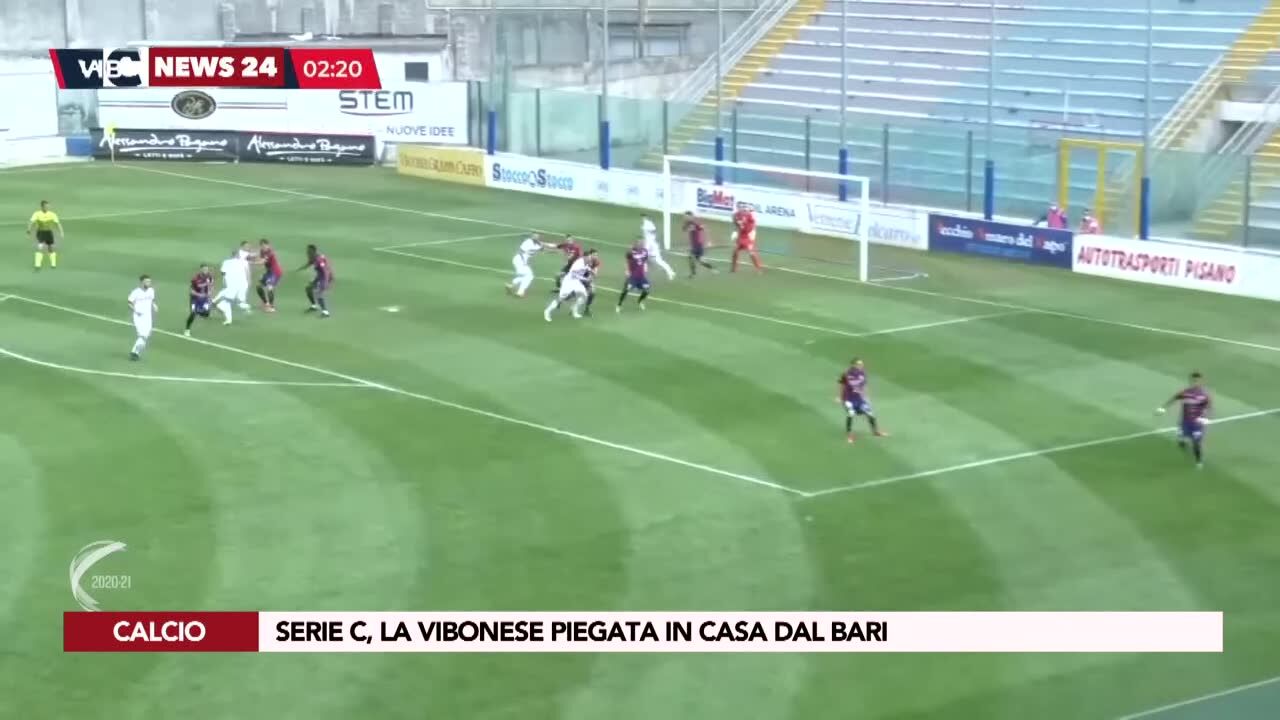 Serie C, la Vibonese piegata in casa dal Bari