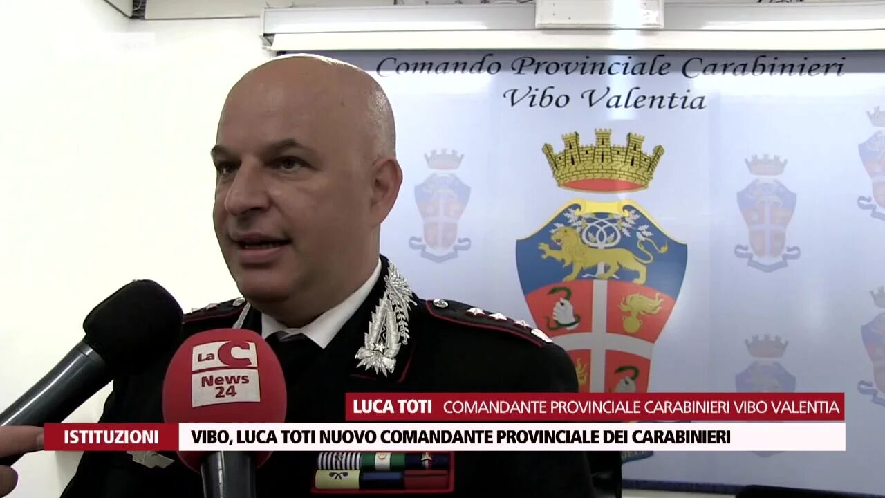 Vibo, Luca Toti nuovo comandante provinciale dei carabinieri