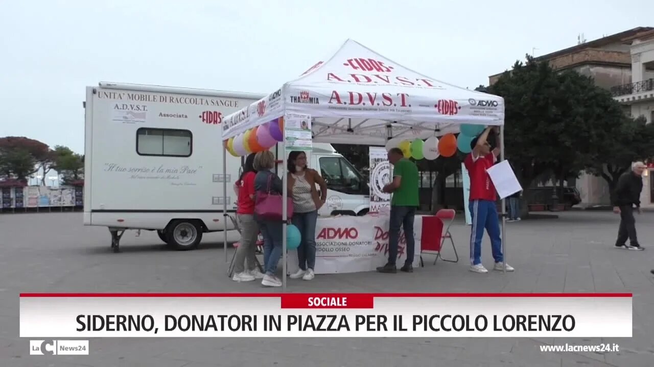 Siderno, donatori in piazza per il piccolo Lorenzo