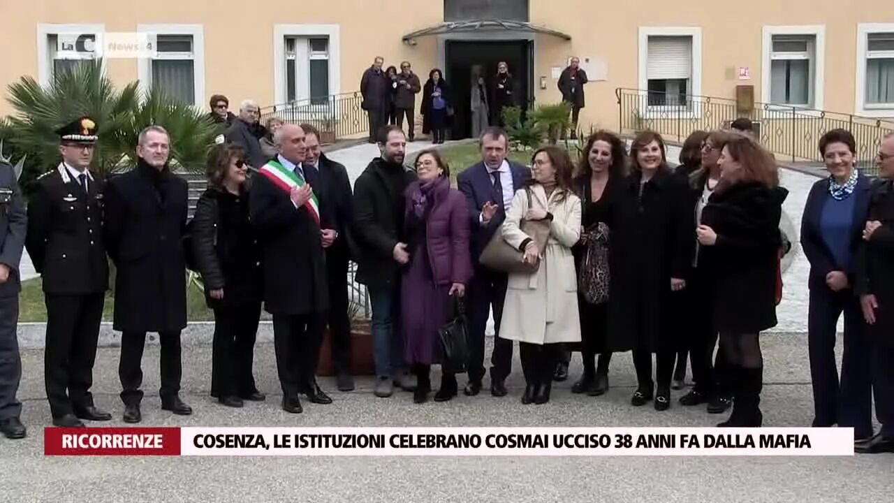 Cosenza, le istituzioni celebrano Cosmai ucciso 38 anni fa dalla mafia