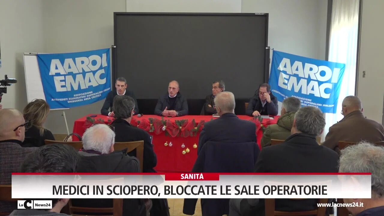 Medici in sciopero, bloccate le sale operatorie