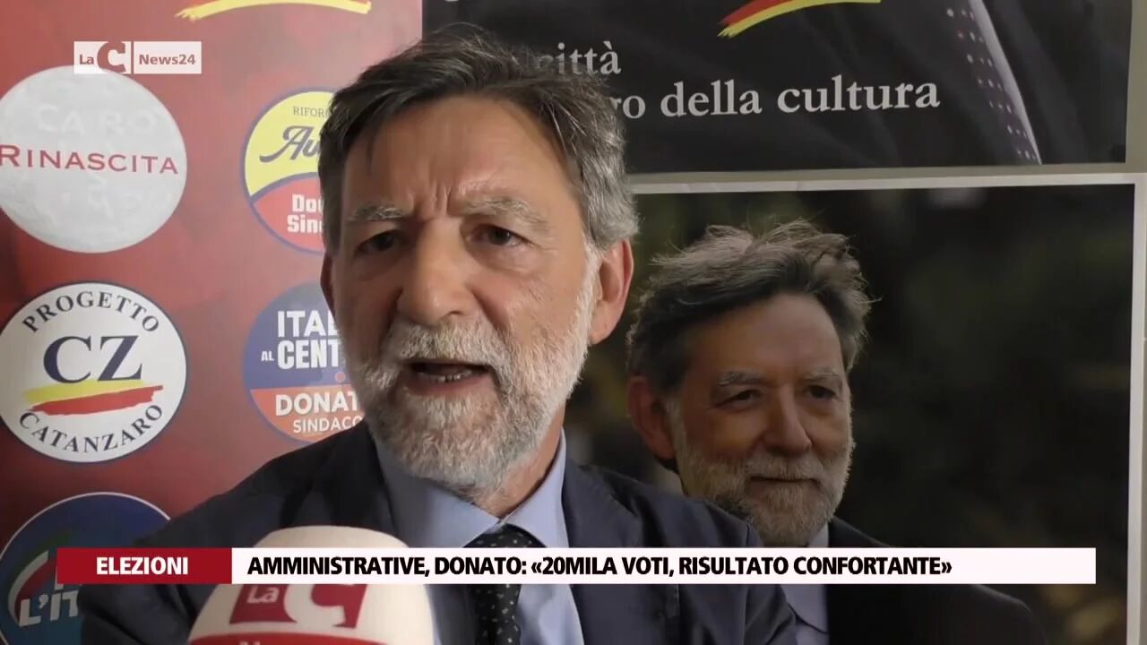 Amministrative, Donato: «20mila voti, risultato confortante»
