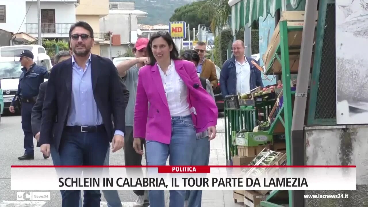 Schlein in Calabria, il tour parte da Lamezia