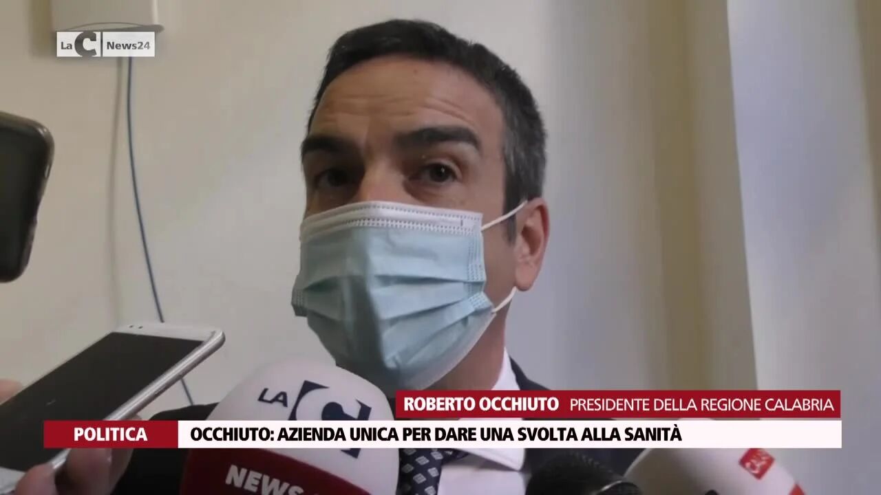 Occhiuto: «Azienda unica per dare una svolta alla sanità»
