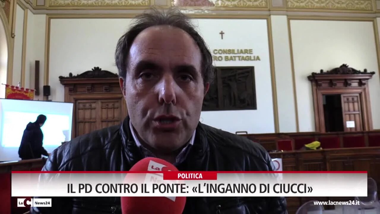 Il Pd contro il ponte: «L’inganno di Ciucci»