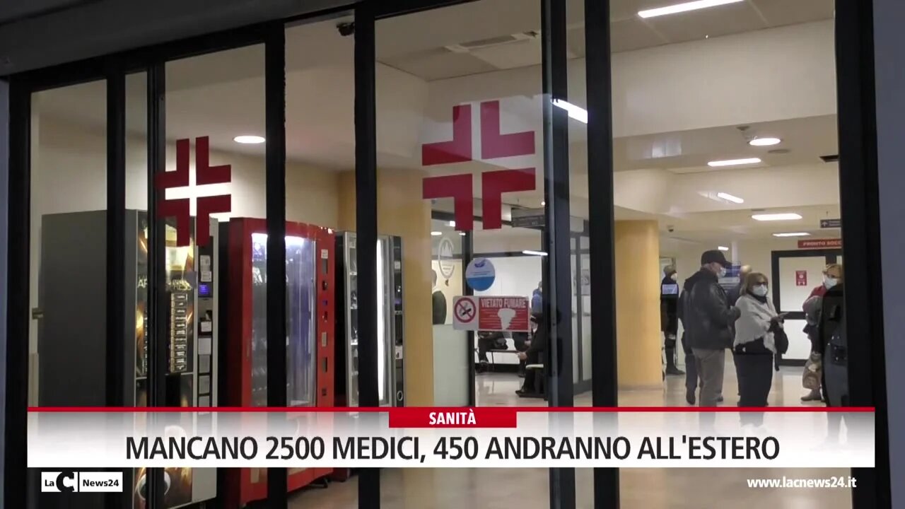 Mancano 2500 medici, 450 andranno all'estero