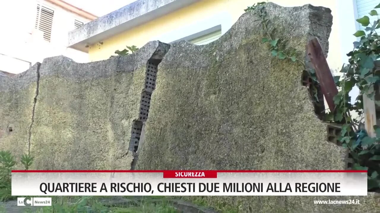 Quartiere a rischio a Catanzaro, chiesti 2 milioni alla Regione