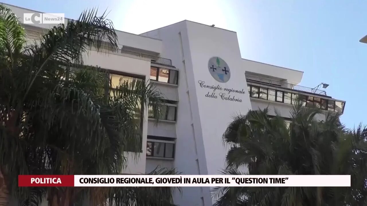 Consiglio regionale, giovedì in aula per il “question time”