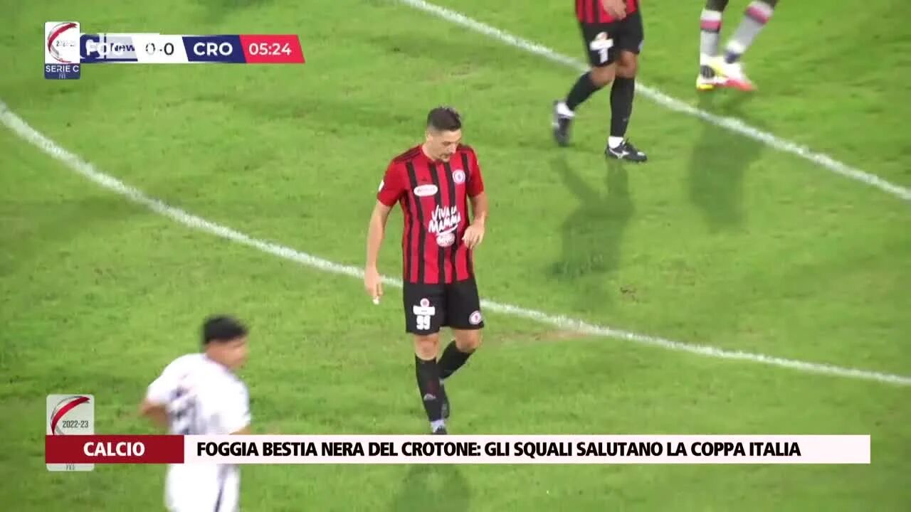 Foggia bestia nera del Crotone: gli Squali salutano la Coppa Italia
