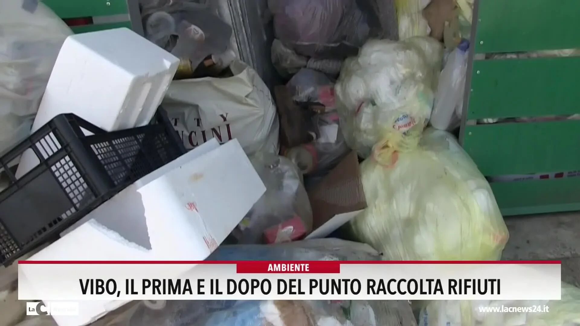 Vibo, il prima e il dopo del punto raccolta rifiuti