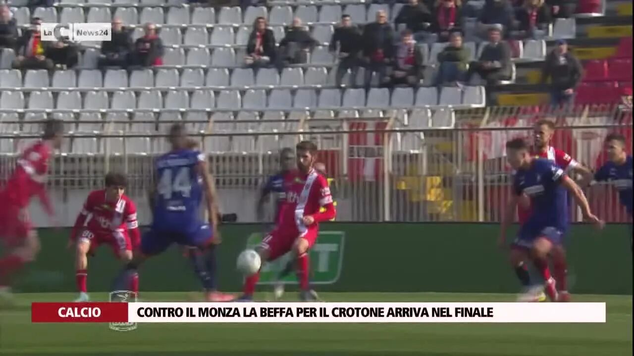 Contro il Monza la beffa per il Crotone arriva nel finale