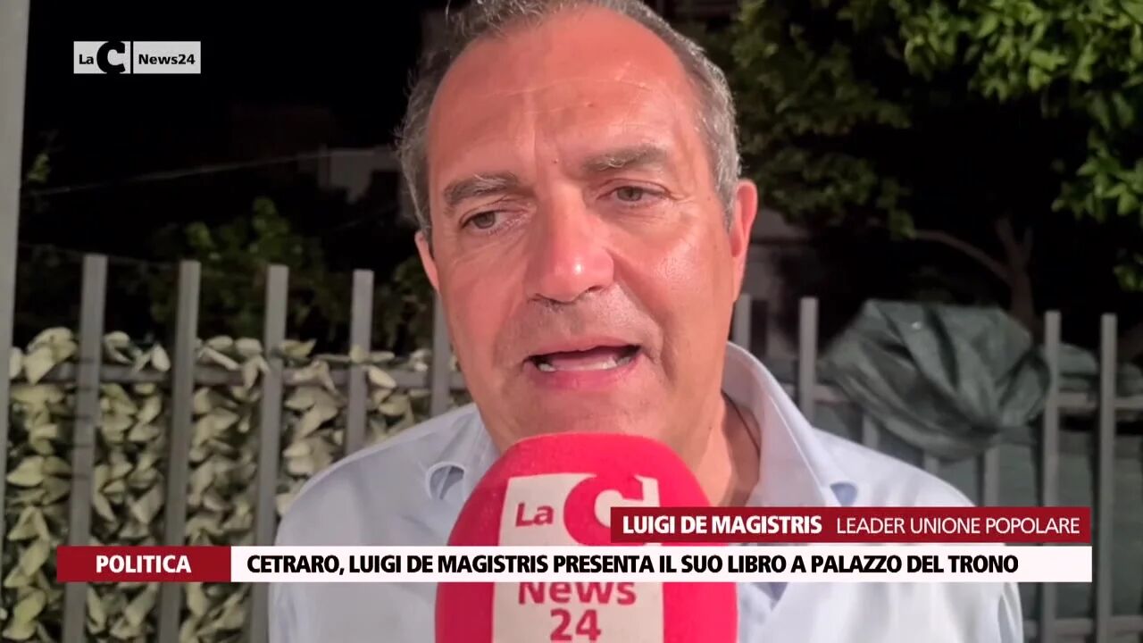 Cetraro, Luigi De Magistris presenta il suo libro a palazzo del trono