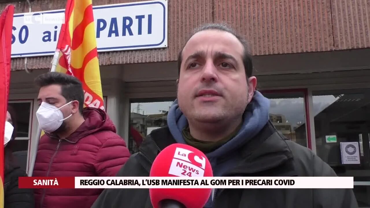 Reggio Calabria, l’Usb manifesta al Gom per i precari covid