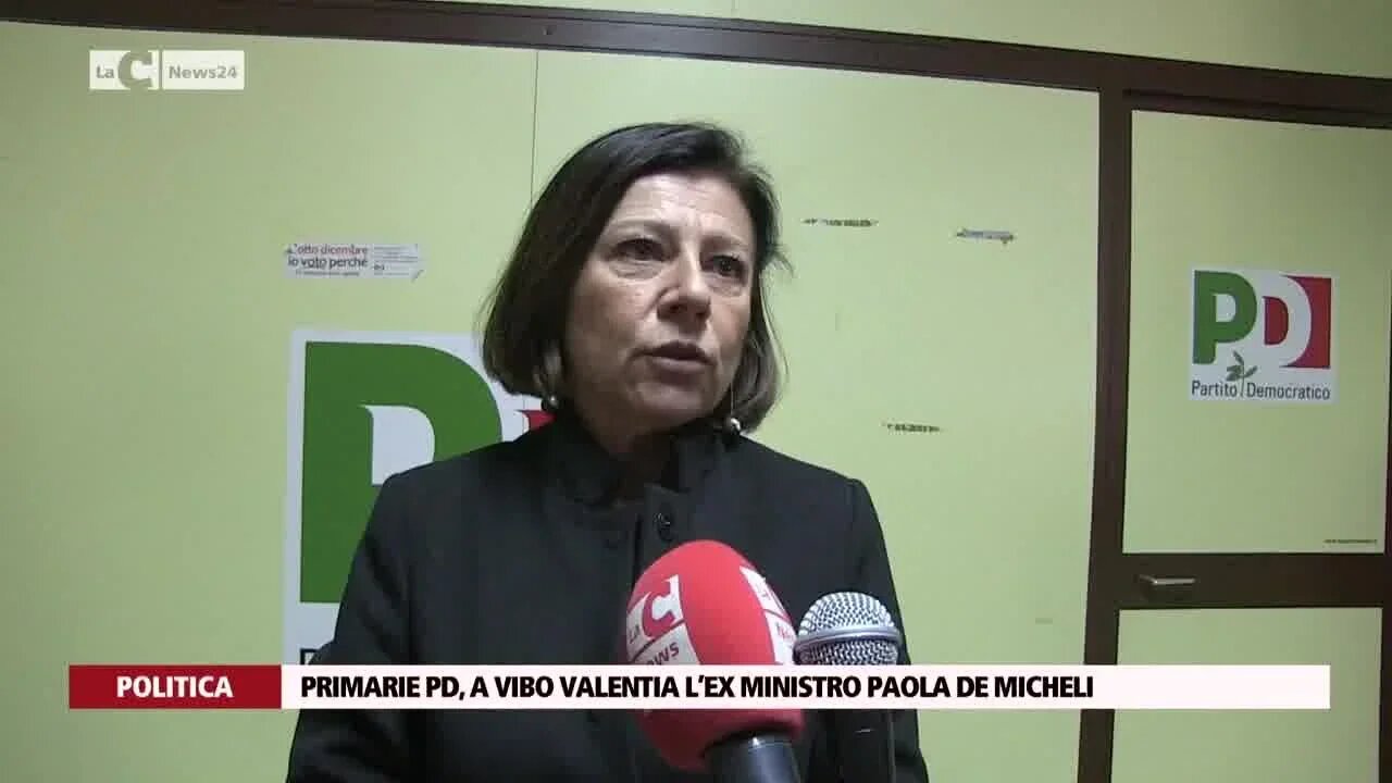 Primarie Pd, a Vibo Valentia l’ex ministro Paola De Micheli