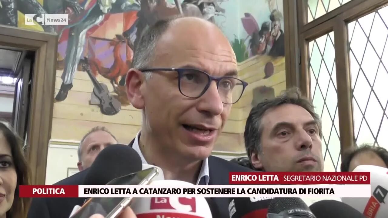 Enrico Letta a Catanzaro per sostenere la candidatura di Fiorita