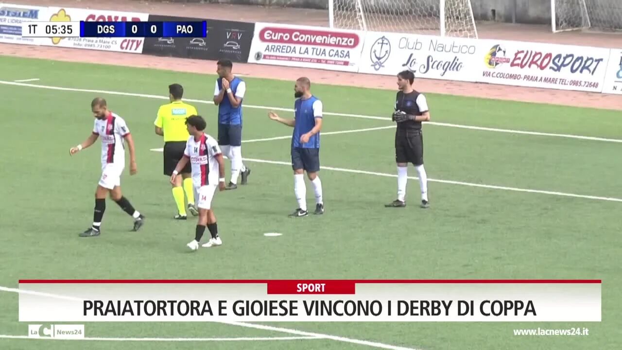 Praiatortora e Gioiese vincono i derby di coppa