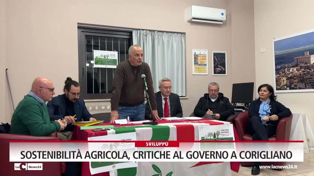 Sostenibilità agricola, critiche al governo a Corigliano