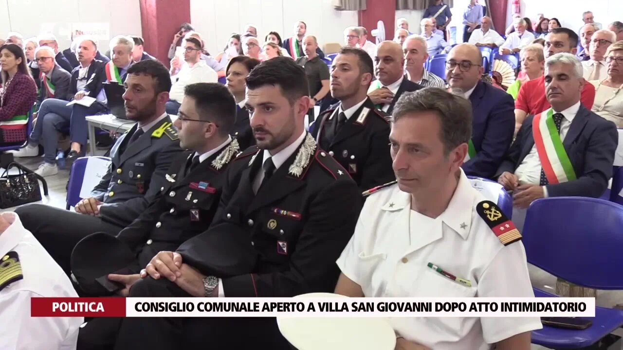 Consiglio comunale aperto a Villa San Giovanni dopo atto intimidatorio