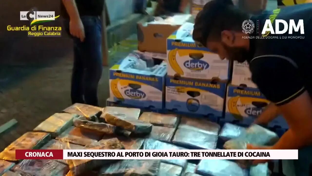 Maxi sequestro al porto di Gioia Tauro: tre tonnellate di cocaina