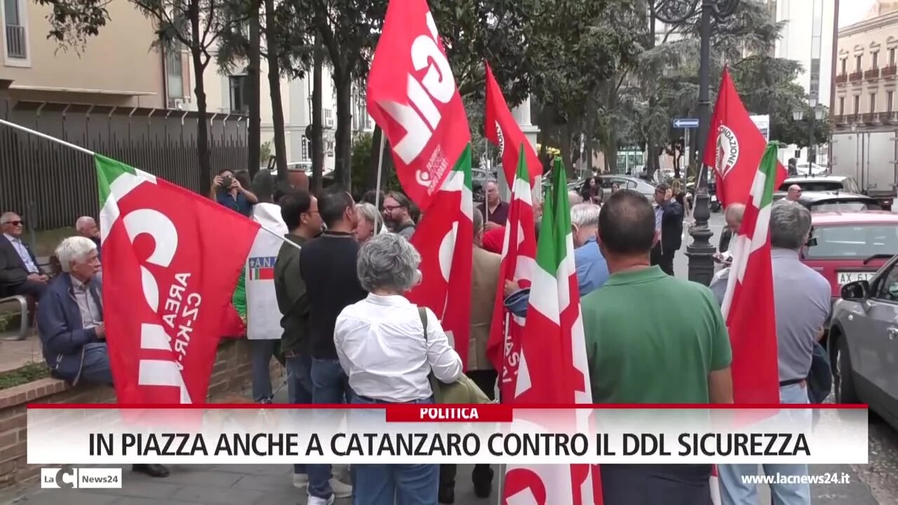 Contro il ddl Sicurezza presidi anche a Catanzaro, in piazza per osteggiare la norma che impedisce le libere manifestazioni