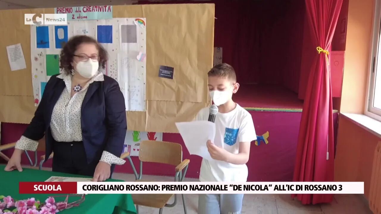 Corigliano Rossano: Premio Nazionale “De Nicola” all’IC di Rossano 3