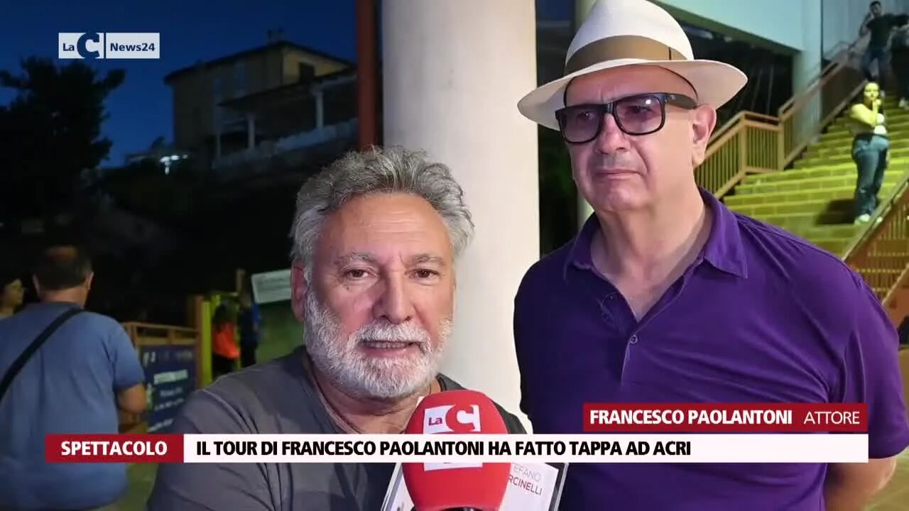 Il tour di Francesco Paolantoni ha fatto tappa ad Acri