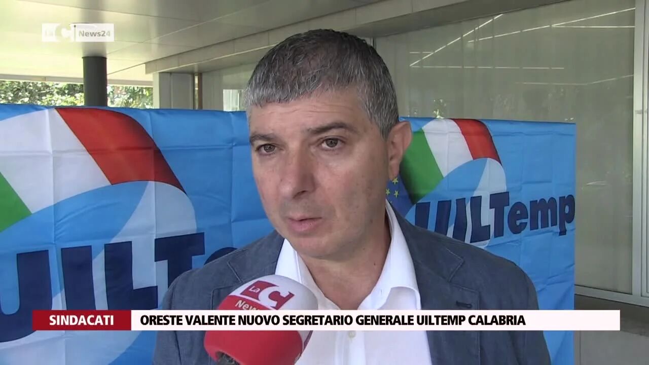 Oreste Valente nuovo segretario generale Uiltemp Calabria