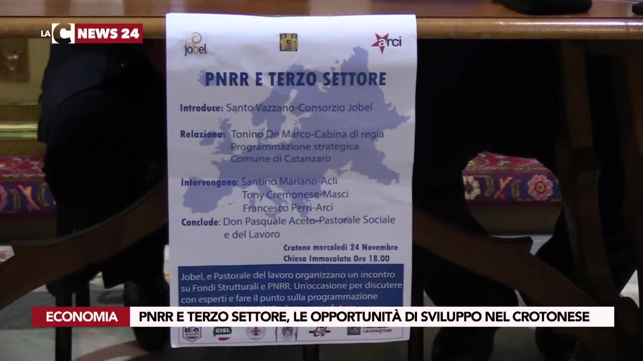 Pnrr e Terzo settore, le opportunità di sviluppo nel Crotonese