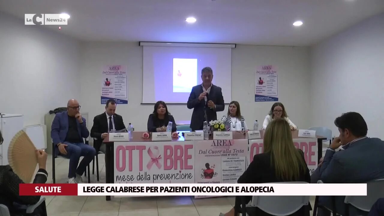 Legge calabrese per pazienti oncologici e alopecia