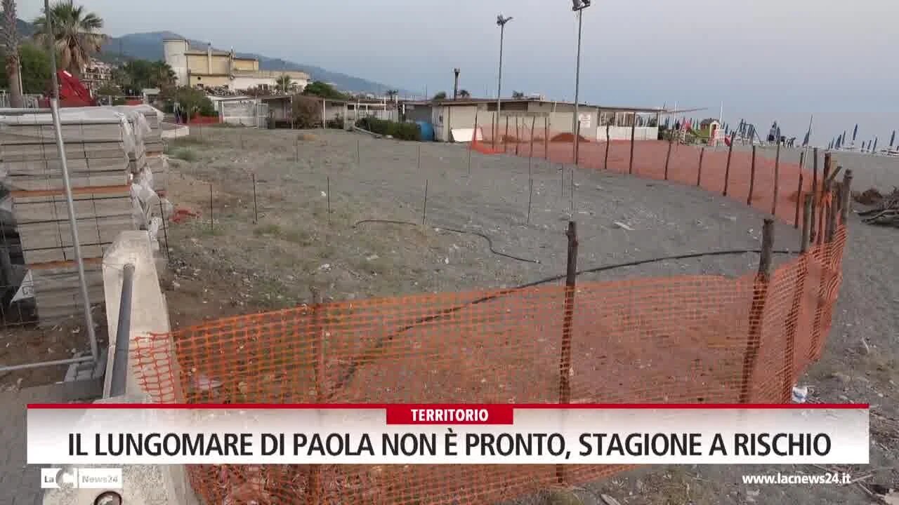 Paola, i lavori per il restyling del lungomare procedono a rilento: stagione estiva a rischio