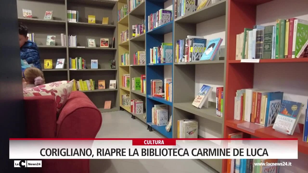 Corigliano, riapre la biblioteca Carmine De Luca